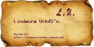 Lindwurm Urbán névjegykártya